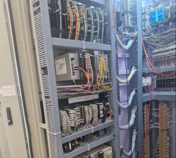 Bank branch data and electrical cabling